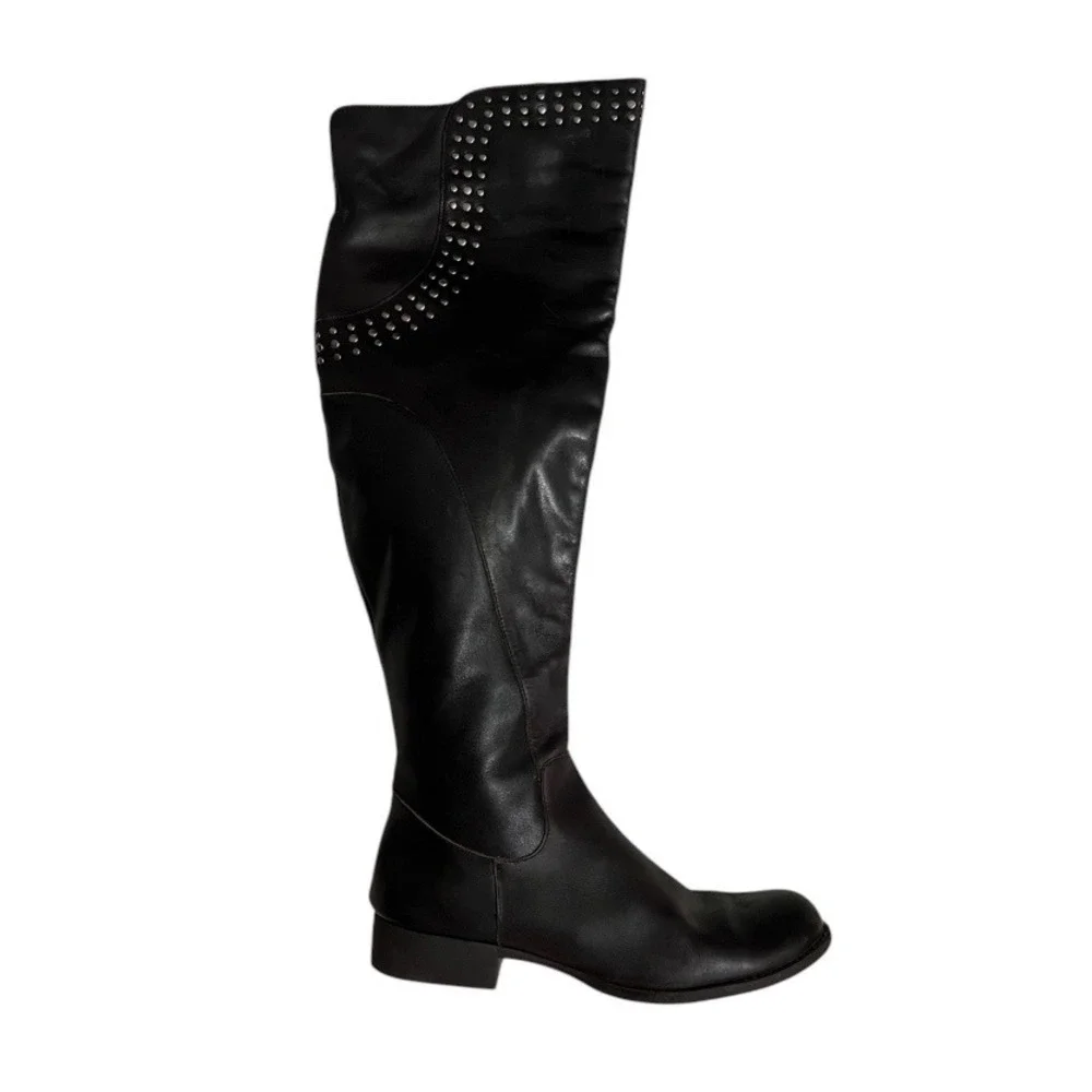 Matisse Thunder Road Leather Studded Over Knee Boots Women's 9.5
